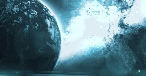 Various Planets  in Deep Space Animations Stock Footage 77588618