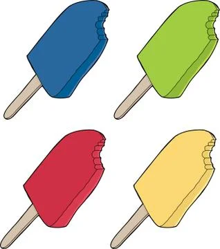 Various popsicles 스톡 일러스트