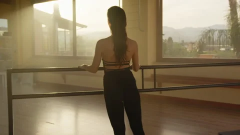 Various Poses Training For A Classical Dancer Stock Footage 289148900