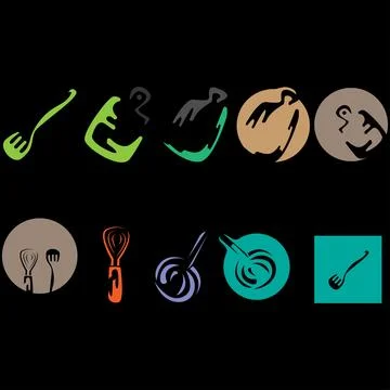 Various professional cooking tools collection. 库存插图