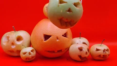 Various pumpkins for Halloween Stock Footage 344454505