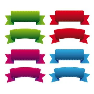 Various Ribbon set vector Stock Illustration