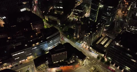 Various roads and intersection points along skyscraper in the city Video stock 201449477