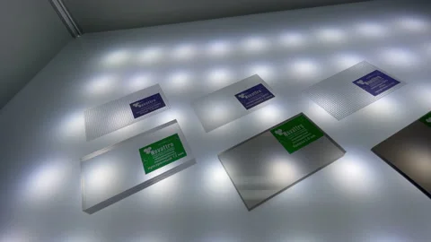 Various samples of thermoplastic construction materials Stock Footage 237005409