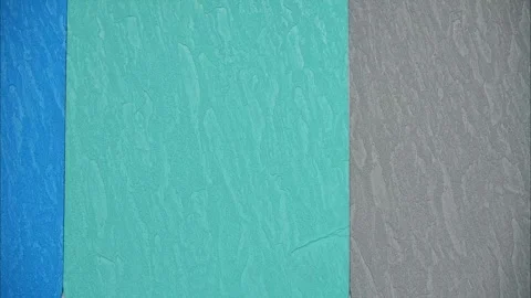 Various samples of vinyl coating for swimming pools. Stop motion Stock Footage 310266880