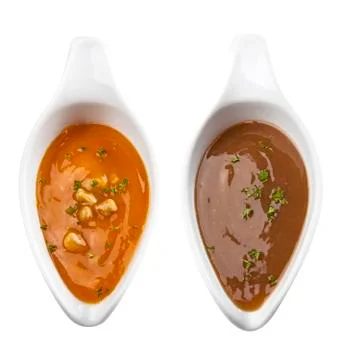 Various sauces isolated Stock Photos