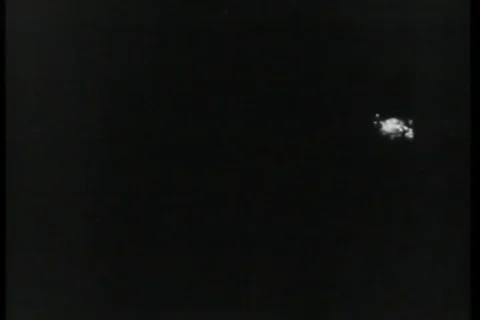 Various scenes of naval and shore guns firing at night - 1944 Stock Footage 93846482
