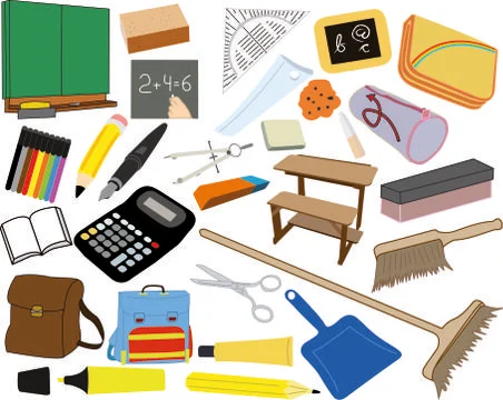 Various school matters Stock Illustration