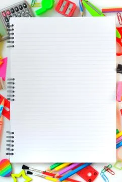 Various school supplies Stock Photos