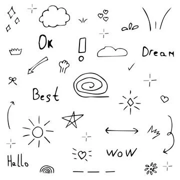 Various scribbles on a light background 스톡 일러스트