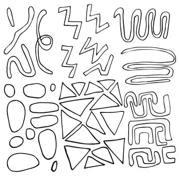 Various scribbles on a light background Illustrazione stock