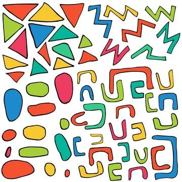 Various scribbles on a light background Stockillustratie