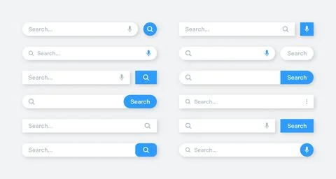 Various search bar templates. Internet browser engine with search box, address 스톡 일러스트