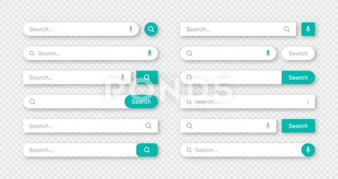 Various search bar templates. Internet browser engine with search box ...