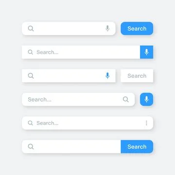 Various search bar templates. Internet browser engine with search box, address イラスト素材