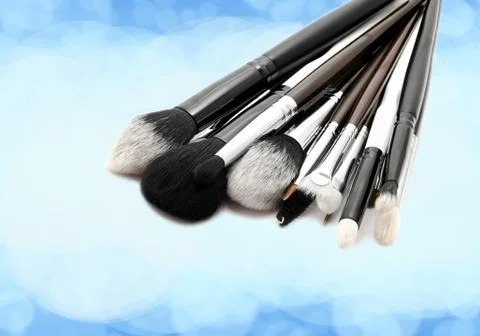 Various set of professional makeup brushes Foto stock