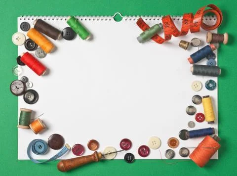 Various sewing accessorie Stock Photos