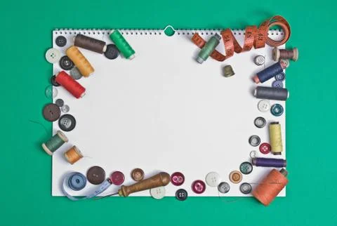 Various sewing accessorie Foto stock