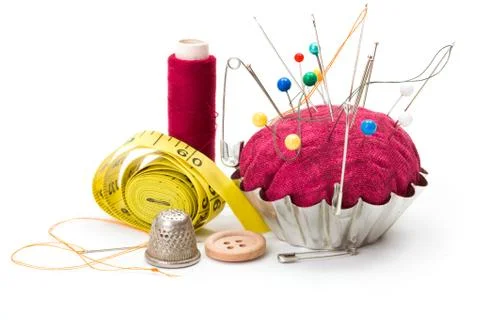 Various sewing accessories Stock Photos