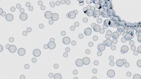 Various shapes and movements of water on a transparent Video stock 320247544