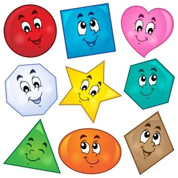 Various shapes theme image - illustration. Stock Illustration