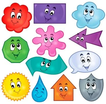 Various shapes theme image - illustration. Stock Illustration