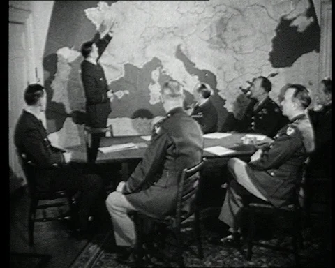 Various shots of corps of generals of the Allied forces, UK 1945 Stock Footage 141071963
