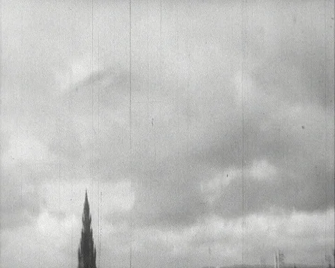 Various shots of Edinburgh and posters for its Film Festival, Scotland 1950s Video stock 146079412