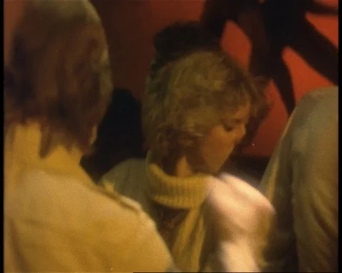Various shots of young people dancing in a club, UK 1978 Stock Footage