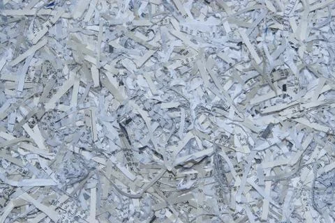 Various shredded documents as background texture Stock-Fotos