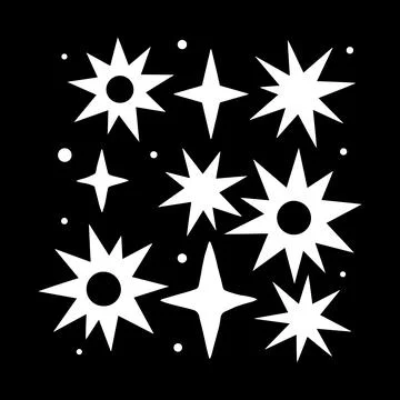 Various Simple stars shapes 스톡 일러스트