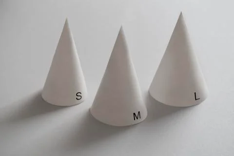 Various size dunce caps Stock Photos