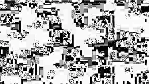 Various sized, glitchy, pixelated blocks and shapes 스톡 동영상 147078202