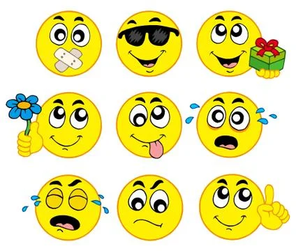 Various smileys  Stock-Illustration