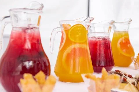 Various snacks on the table Stock Photos