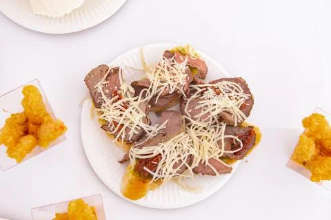 Various snacks on the table Stock Photos
