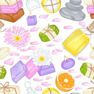Various soap pattern Stock Illustration