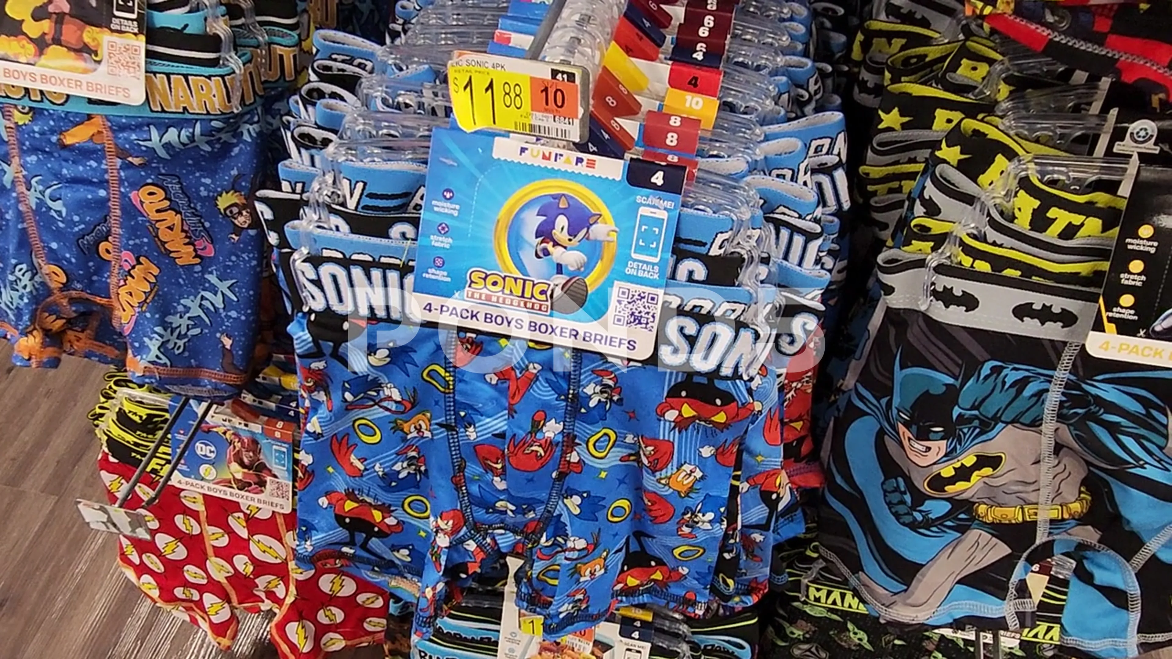 Various Sonic Underwear Retailer, Stock Video