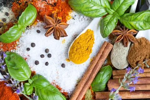 Various spices Stock Photos