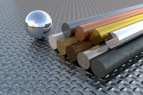 Various steel elements Stock Illustration