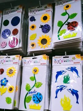 Various stickers in the shape Stock Photos