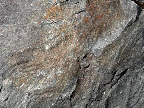 Various stone slabs of granite, basalt or sandstone, gray to colored, as ba.. Stock Photos