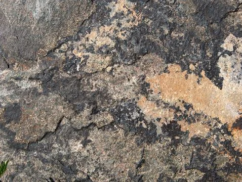 Various stone slabs of granite, basalt or sandstone, gray to colored, as ba.. Stock Photos