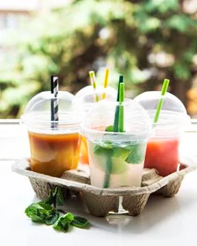 Various summer cold drinks Stock Photos