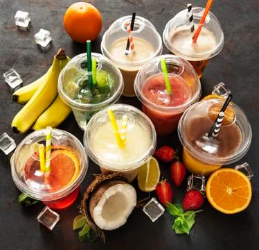 Various summer cold drinks Stock Photos