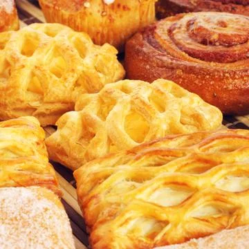 Various Sweet Buns Stock Photos