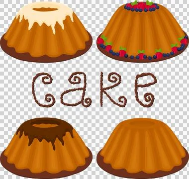 Various sweet tasty cake Stock Illustration