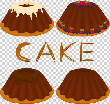 Various sweet tasty cake Stock Illustration
