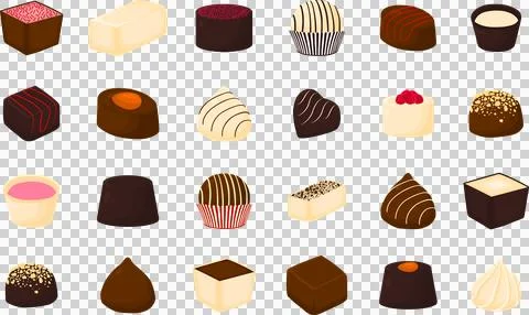 Various sweet tasty candy Illustrazione stock
