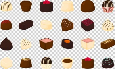 Various sweet tasty candy Illustrazione stock